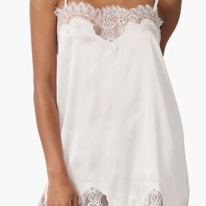 White Lace Trim Slip Chemise